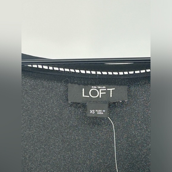 "NWT"Ann Taylor Loft Black Sleeveless Jumpsuit-Button Front/Tie Waist/Pockets-XS - Picture 5 of 14